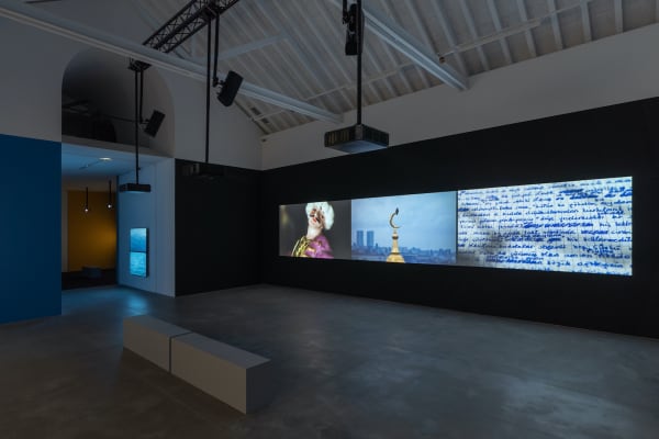 Installation view of Ali Kazma, Lisbon-Istanbul. Two Portraits on the Edge., Galeria Francisco Fino, 2025