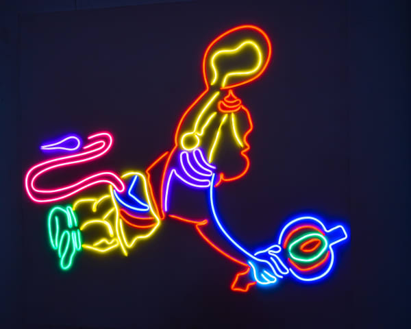 Chila Burman, Flying Hanuman, 2021