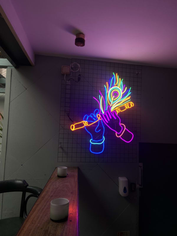 Chila Burman, Krishna's Flute, 2020