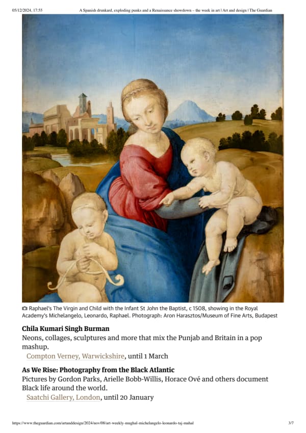 A Spanish drunkard, exploding punks and a Renaissance showdown – the week in ar