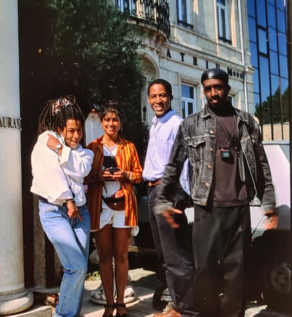 In Arles, 1993, with Ingrid Pollard, Dave Lewis and Ajamu