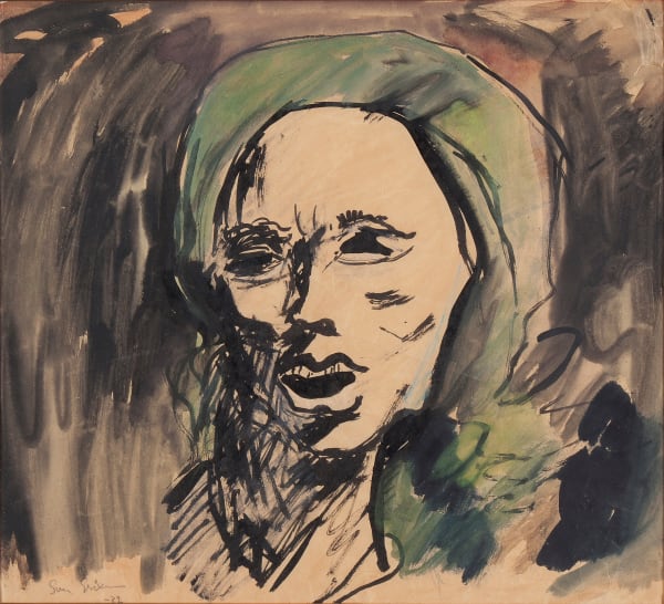 Sven X:et Erixson Kvinna i huckle / Woman in Kerchief, 1932