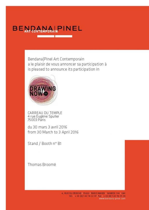 Thomas Broomé at Drawing Now