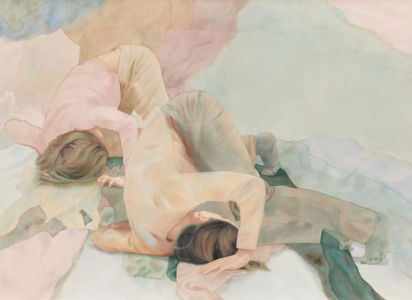 ”Following You”, 2023. Watercolour on paper, 103x142 cm