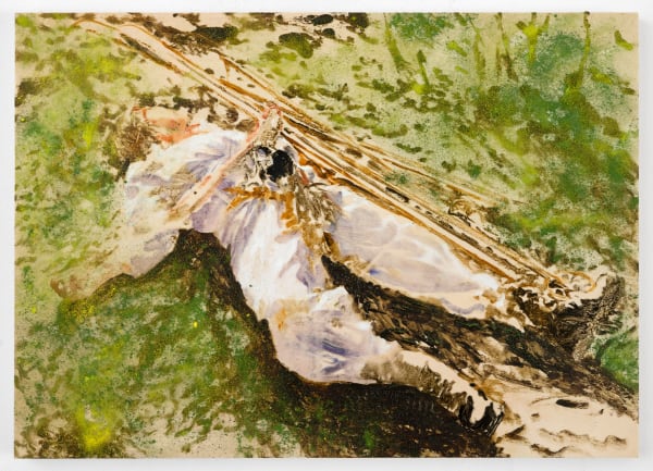 Sara-Vide Ericson, On Top of a Hill, 2024. Oil and pigment on panel, 50x70 cm