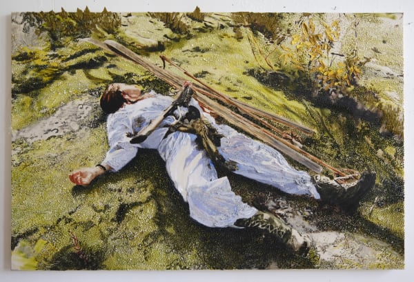 Sara-Vide Ericson, Back Soil, 2024. Oil and pastel on canvas, 100x150 cm