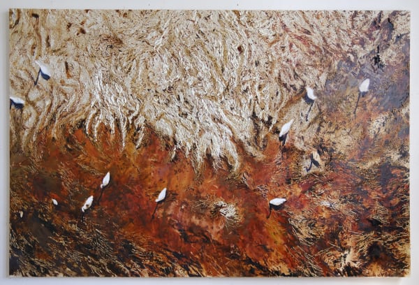 Sara-Vide Ericson, Levitating, 2024. Oil on canvas, 180x270 cm
