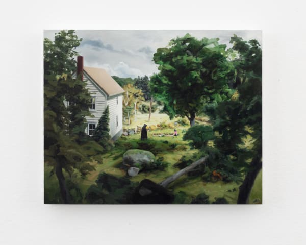 Amy Bennett, Reapers, 2024. Oil on panel, 40,6x50,8x3,8 cm