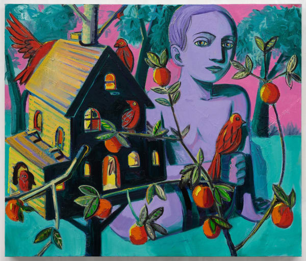 Birdhouse, 2021, oil on canvas, 34 x 40