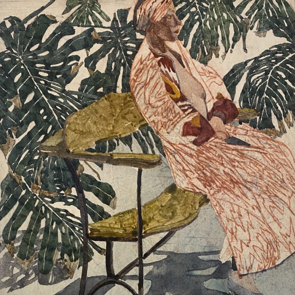 Sam Szafran, Dans l'atelier, c.1998, watercolour on paper, 24 x 18 cm
