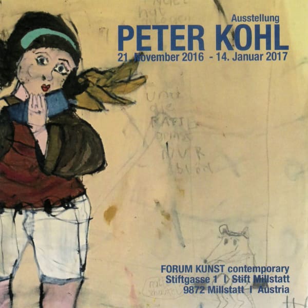 Postkarte Solo-Ausstellung 'neue Arbeiten' von Peter Kohl