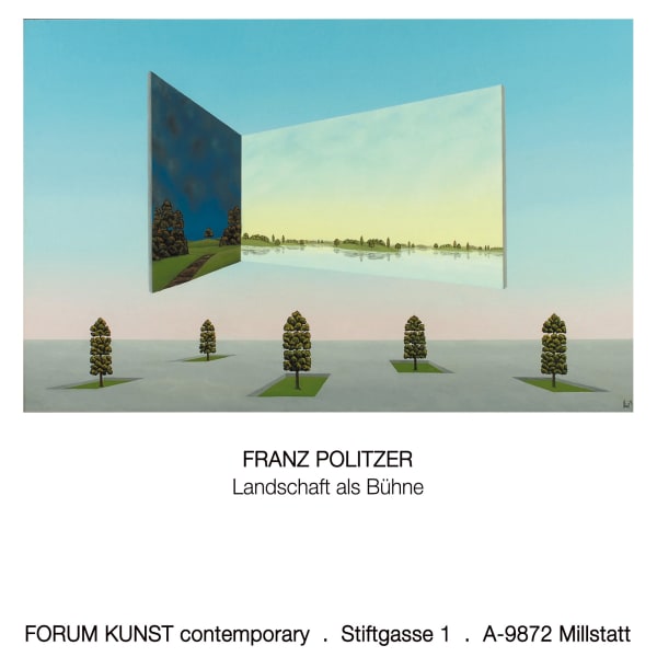 Postkarte Landschaft als Bühne