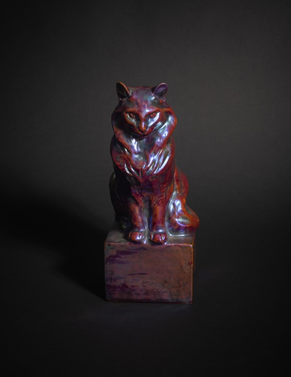 Zsolnay Pecs, Symbolist Cat, 1899-1900