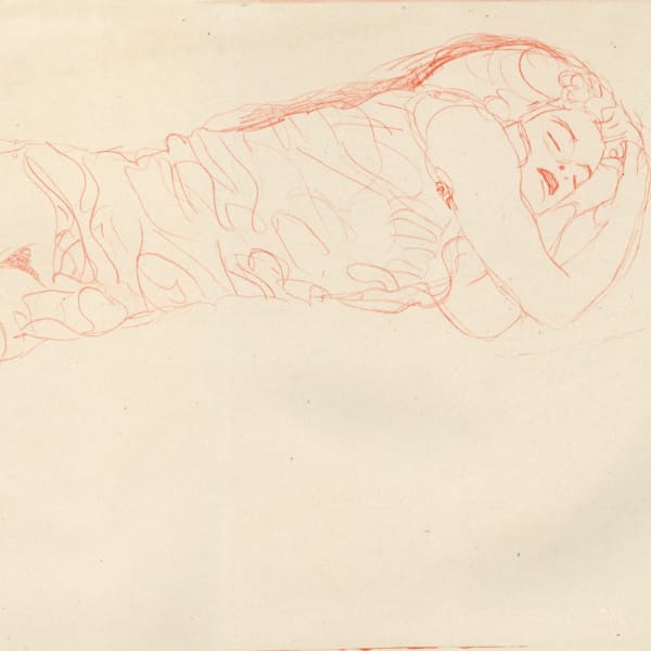 Gustav Klimt, Reclining Nude 2, 1919