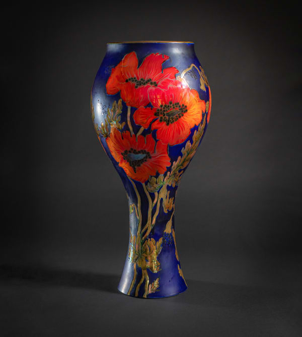 Zsolnay Pecs, Monumental Poppy Vase, c. 1908