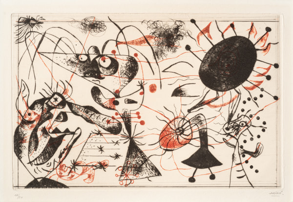 Joan Miró, Série Noire et Rouge, 1938