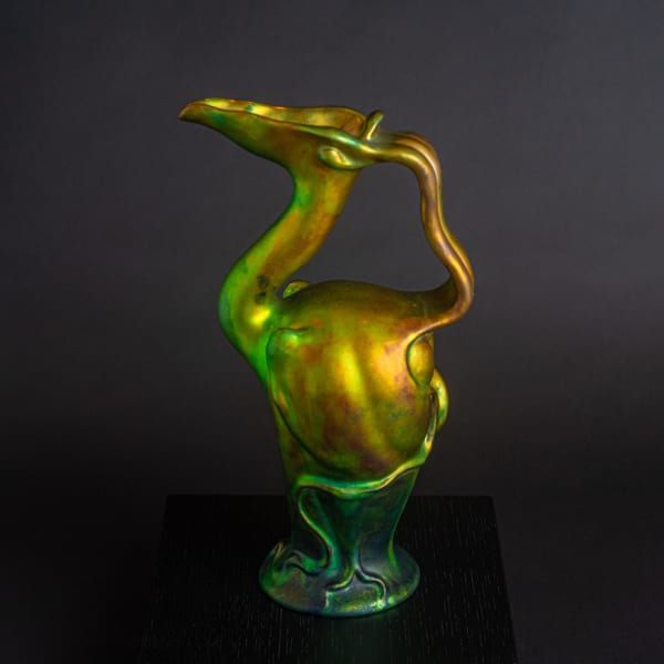 Zsolnay Pecs, Surrealist Ewer, c. 1899