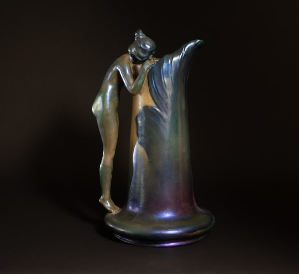 Zsolnay Pecs, Figurative Pitcher, 1899-1900