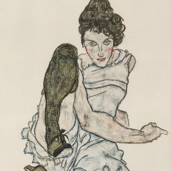 Egon Schiele, Female Model, Seated, 1920