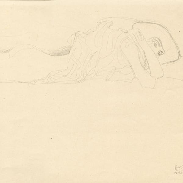 Gustav Klimt, Second Study for "Water Serpents II", 1919