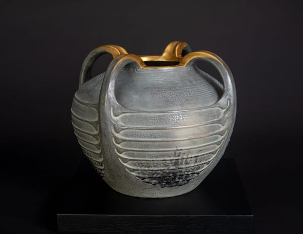 Amphora, Four-Handled, Ribbed Vase, 1906-1907