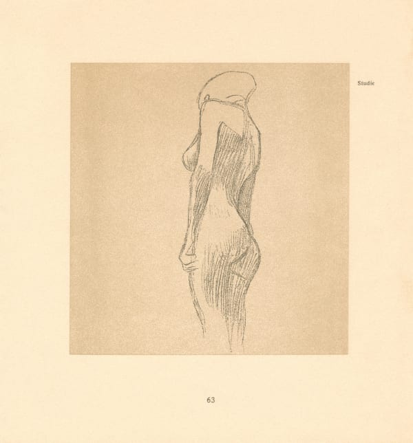 Gustav Klimt, Study: Woman Standing in 3/4 Profile, Looking Away, 1903
