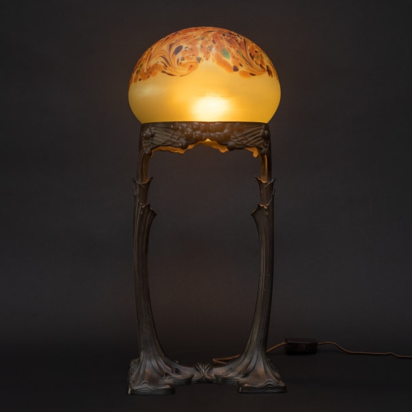 Johann Loetz, Balloon-Glass Table Lamp, c. 1904