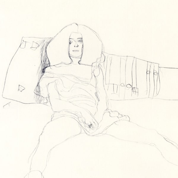 Gustav Klimt, Seated Woman with Legs Spread, 1907