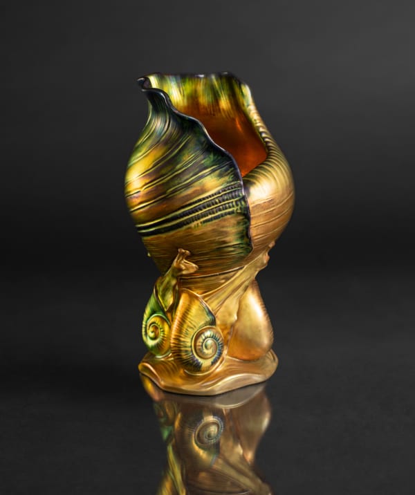 Zsolnay Pecs, Shell and Snails Vase, 1900-1902