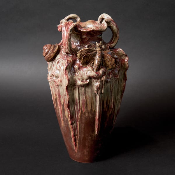 Fabulous Unknown, Vase with Snails & Moths, c. 1900