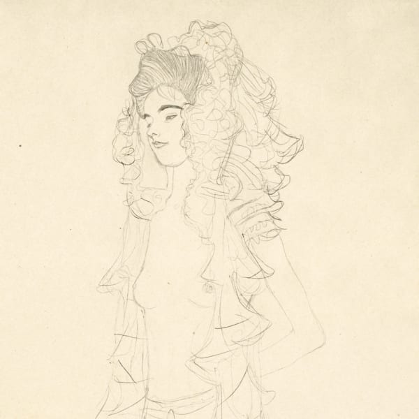Gustav Klimt, Standing Girl with Lace Headdress, 1919