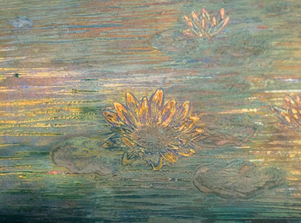 Massier, Water Lily Pond Plaque, c. 1900