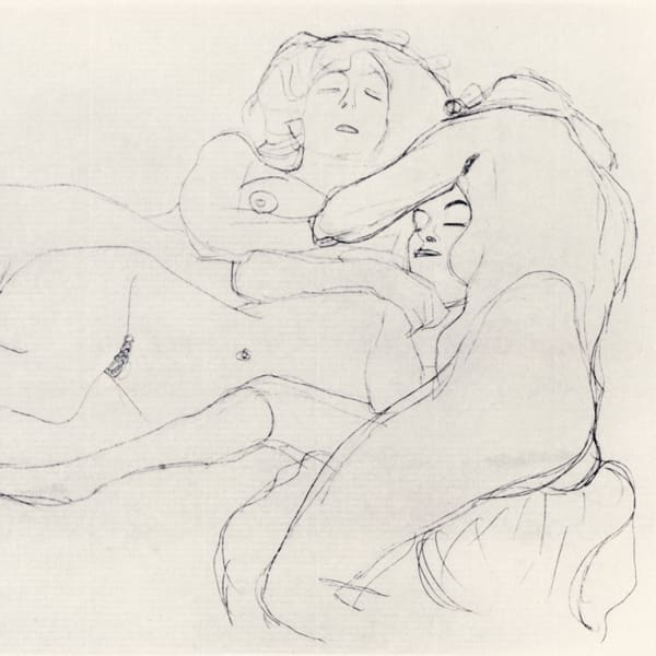 Gustav Klimt, Three Women Embraced, Asleep, 1907