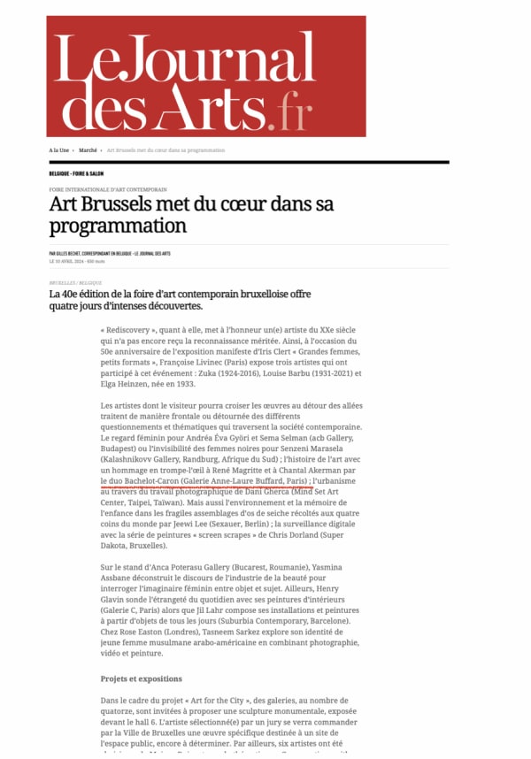 Art Brussels met du cœur dans sa programmation, La 40e édition de la foire d'art contemporain bruxelloise offre quatre jours...