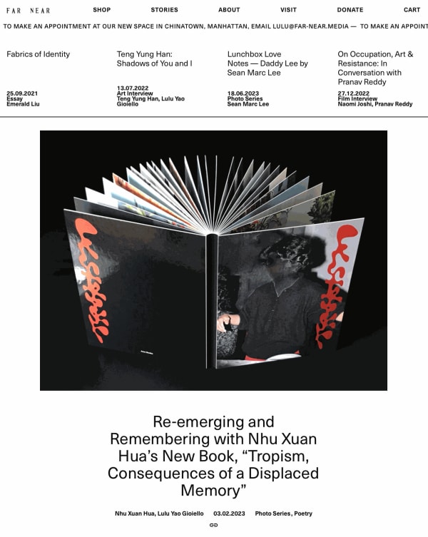 Re-emerging and Remembering with Nhu Xuan Hua’s New Book, “Tropism, Consequences of a Displaced Memory”
