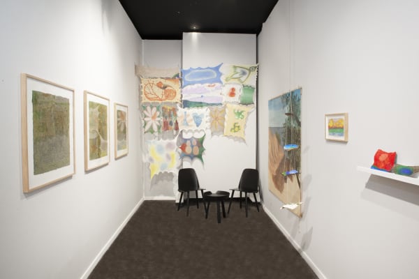 Vue du stand, Art Paris 2023 - Trio Show Park Chae Biole, Park Dalle et Élie Bouisson