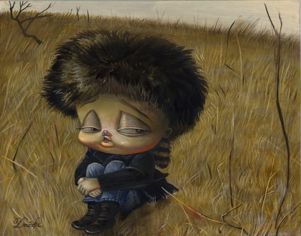 Bob Doucette Boy Wonder Acrylic on Canvas 11x14 in