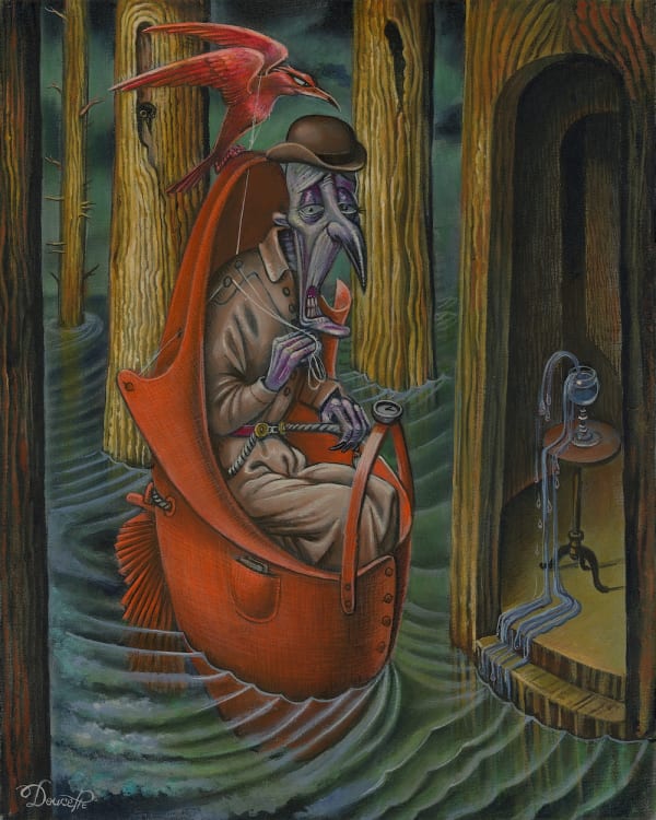 Bob Doucette Death So Real Acrylic on Canvas 20x16 in