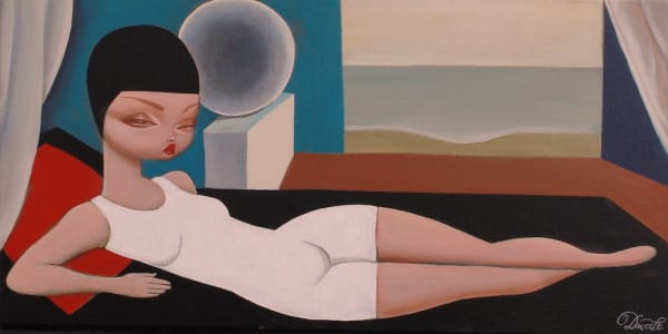 Bob Doucette Equilibrium Acrylic on Canvas 12x24 in