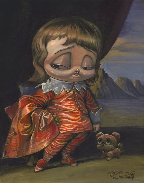 Bob Doucette Georgie Porgie Acrylic on Canvas 14x11 in