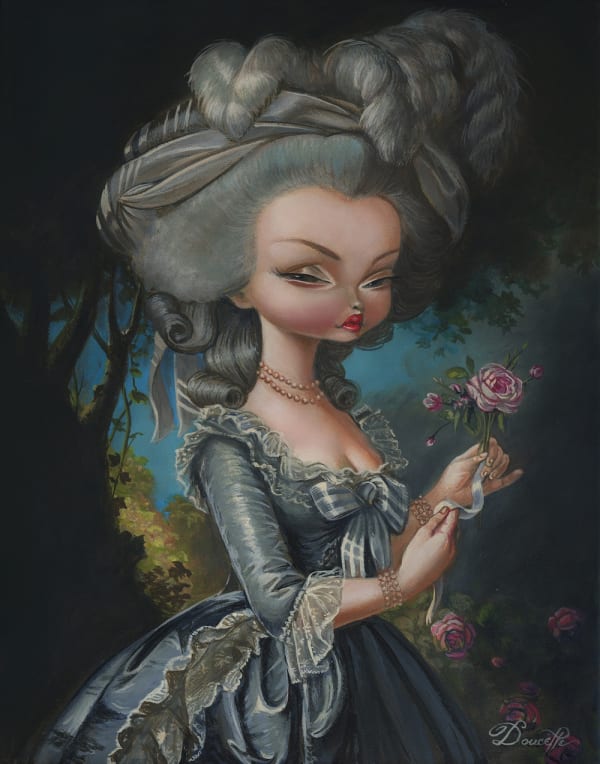 Bob Doucette Musette Takes The Rose Acrylic on Canvas 14x11 in