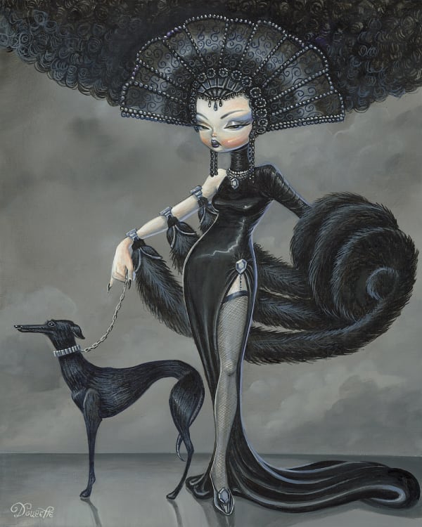 Bob Doucette Art Decodent Acrylic on Canvas 20x16 in