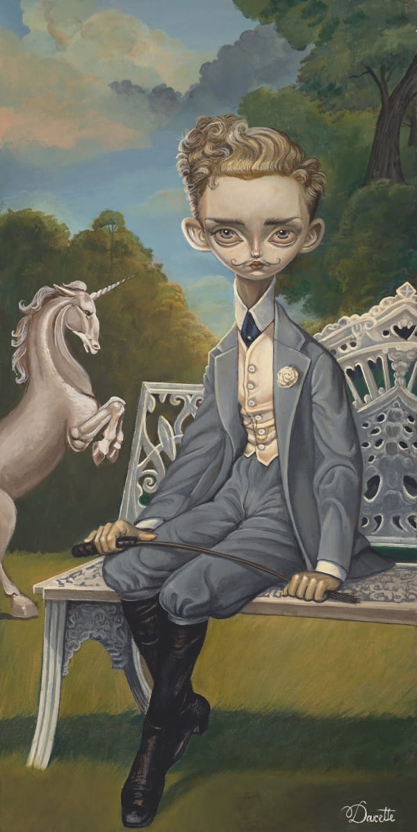 Bob Doucette Old Flame Acrylic on Canvas 24x12 in