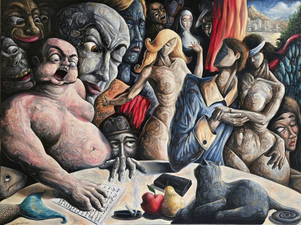 Darwin Leon The Judgement From The Fallen Oil on Canvas 36x48 in