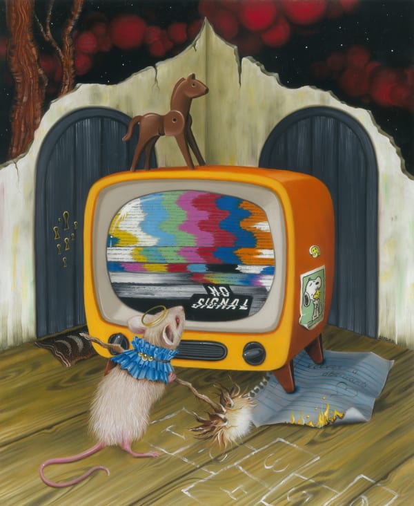 Ginger No Signal Oil on Panel 23x19 in