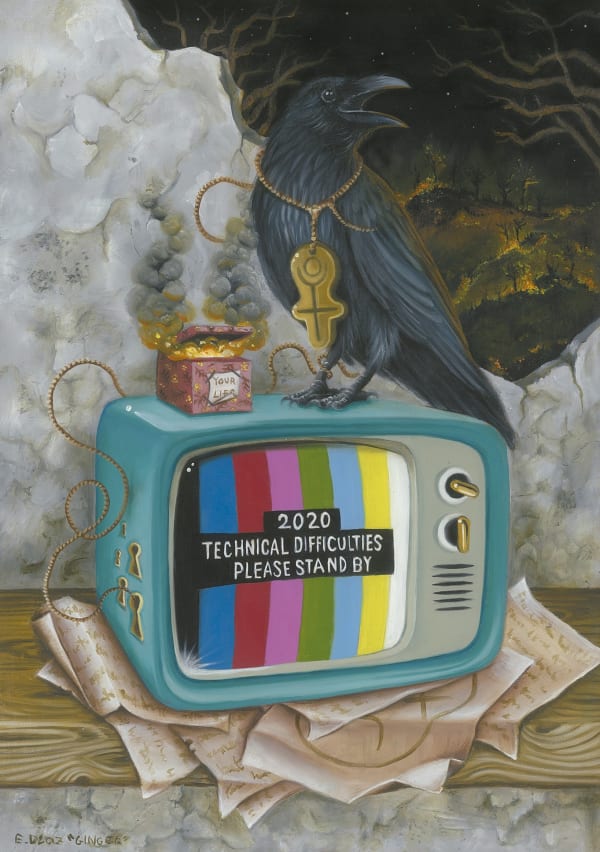 Ginger Technical Difficulties Oil on Panel 11x8 in