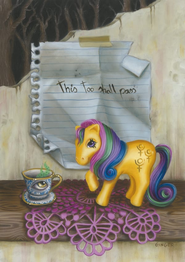 Ginger This Too Shall Pass Oil on Panel 11x8 in