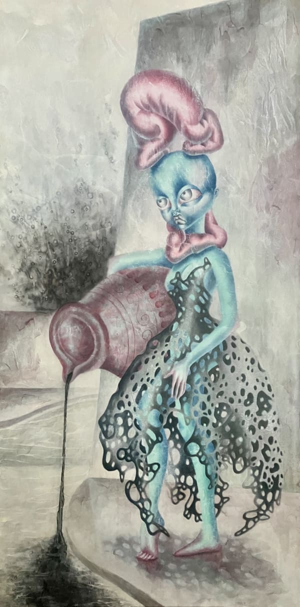 Daerb Teews Purification Oil on Panel 48x24 in