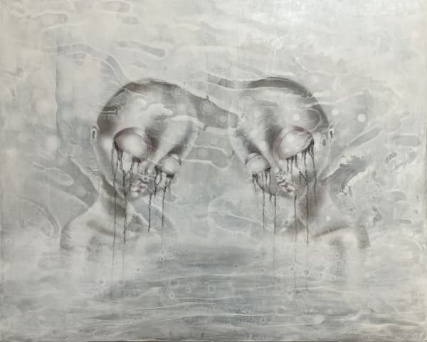 Daerb Teews Castaways Oil on Panel 16x20 in