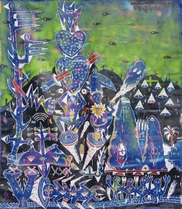 Surya Subratha Disorderland Acrylic & Spray Paint on Canvas 159x139 cm